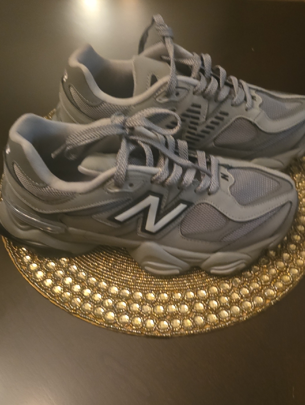 New Balance Women’s Gray Mesh & Synthetic Athletic Sneakers